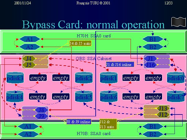Detail of the internal physical wrapping and the external SSA loop wrapping. This detailed scheme shows bypass cards